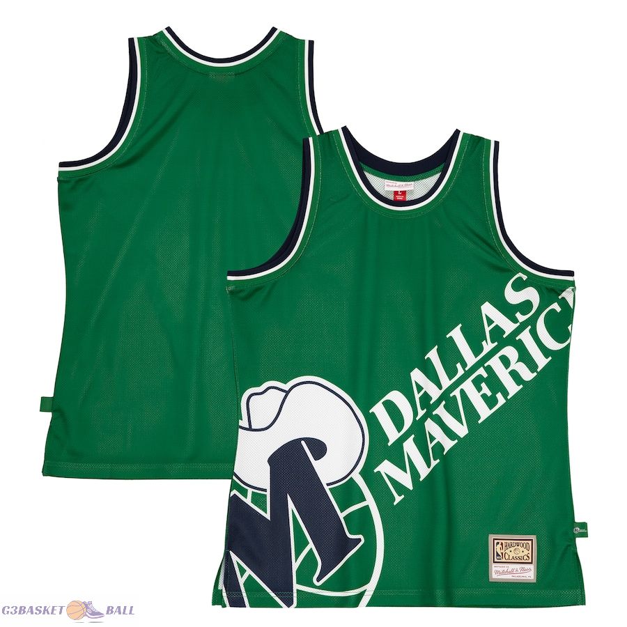 Men's Dallas Mavericks Mitchell & Ness Green Hardwood Classics Blown Out Fashion Jersey