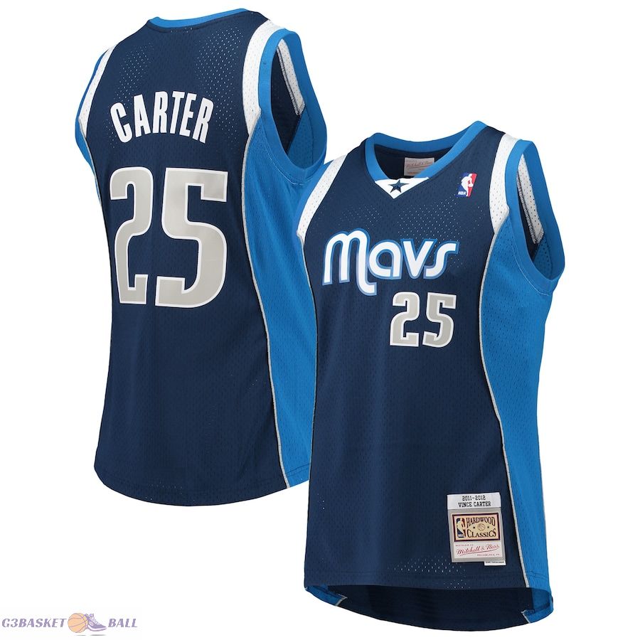 Men's Dallas Mavericks Vince Carter Mitchell & Ness Navy 2011/12 Hardwood Classics Swingman Jersey