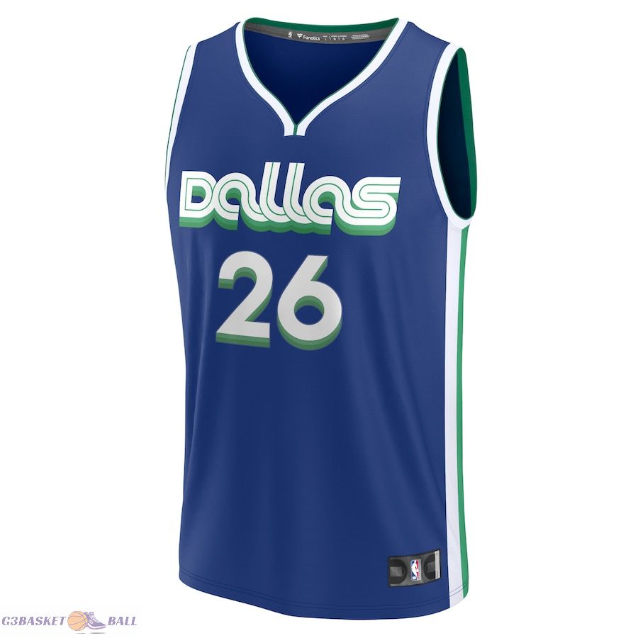 Men's Dallas Mavericks Spencer Dinwiddie Fanatics Blue Fastbreak Jersey - City Edition