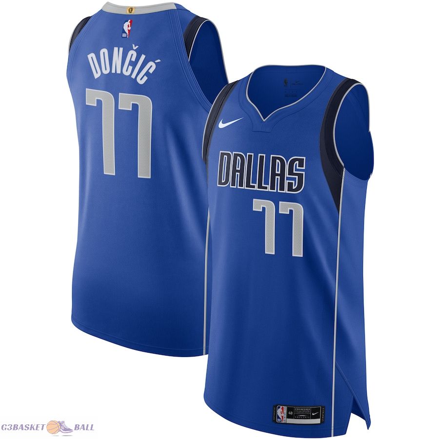 Men's Dallas Mavericks Luka Dončić Blue Authentic Jersey - Icon Edition