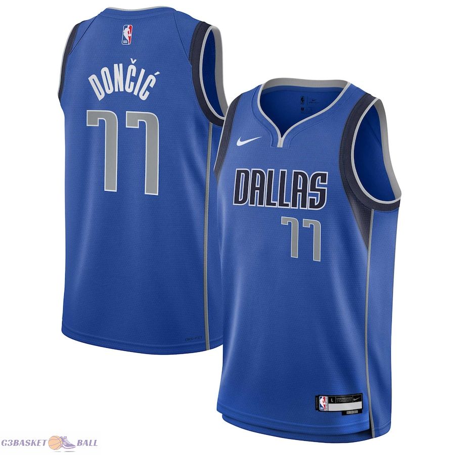 Youth Dallas Mavericks Luka Dončić Blue Swingman Jersey - Icon Edition