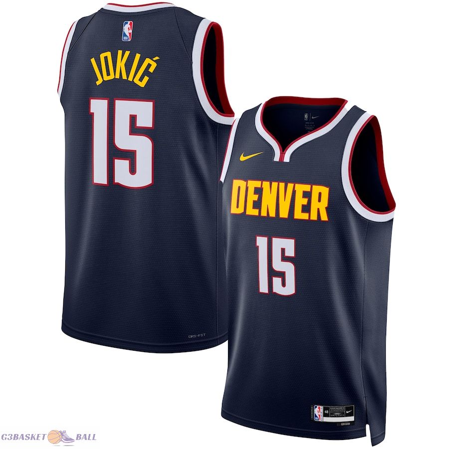 Unisex Denver Nuggets Nikola Jokic Navy Swingman Jersey - Icon Edition