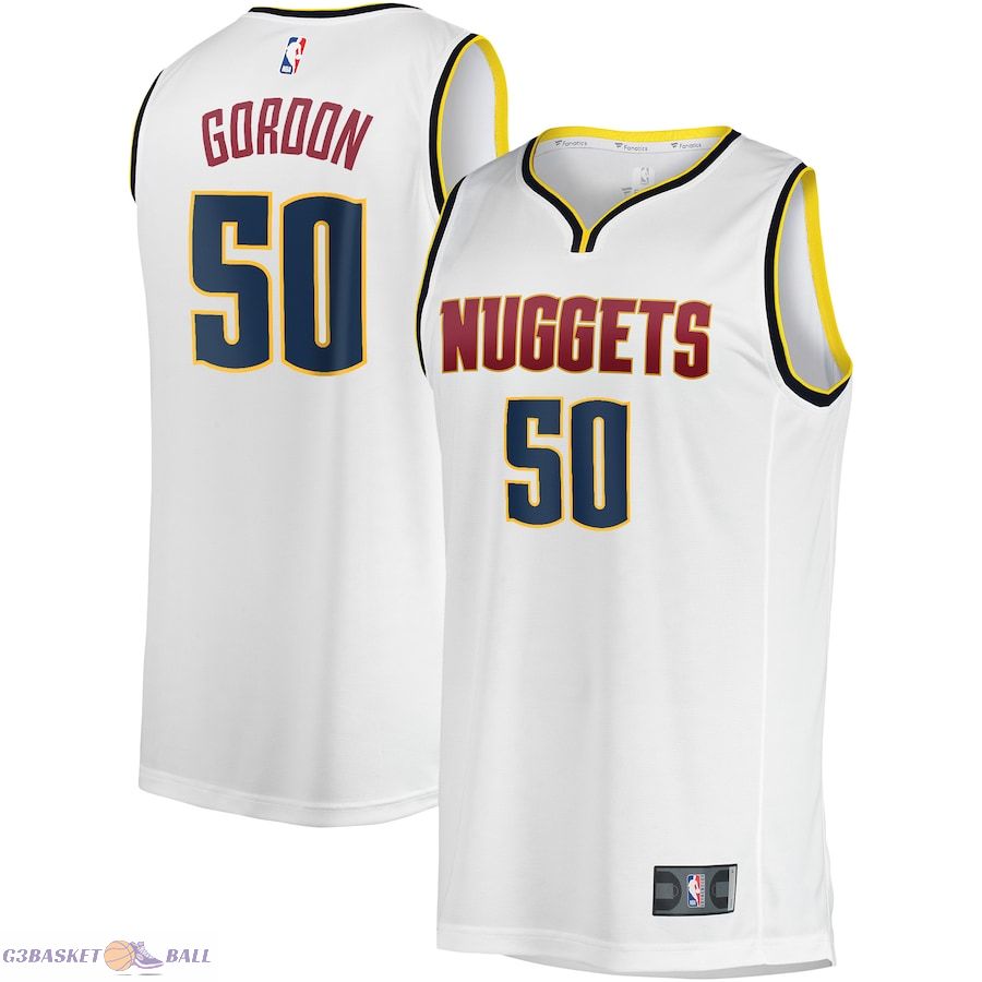 Men's Denver Nuggets Aaron Gordon Fanatics White Fast Break Player Jersey - Association Edition