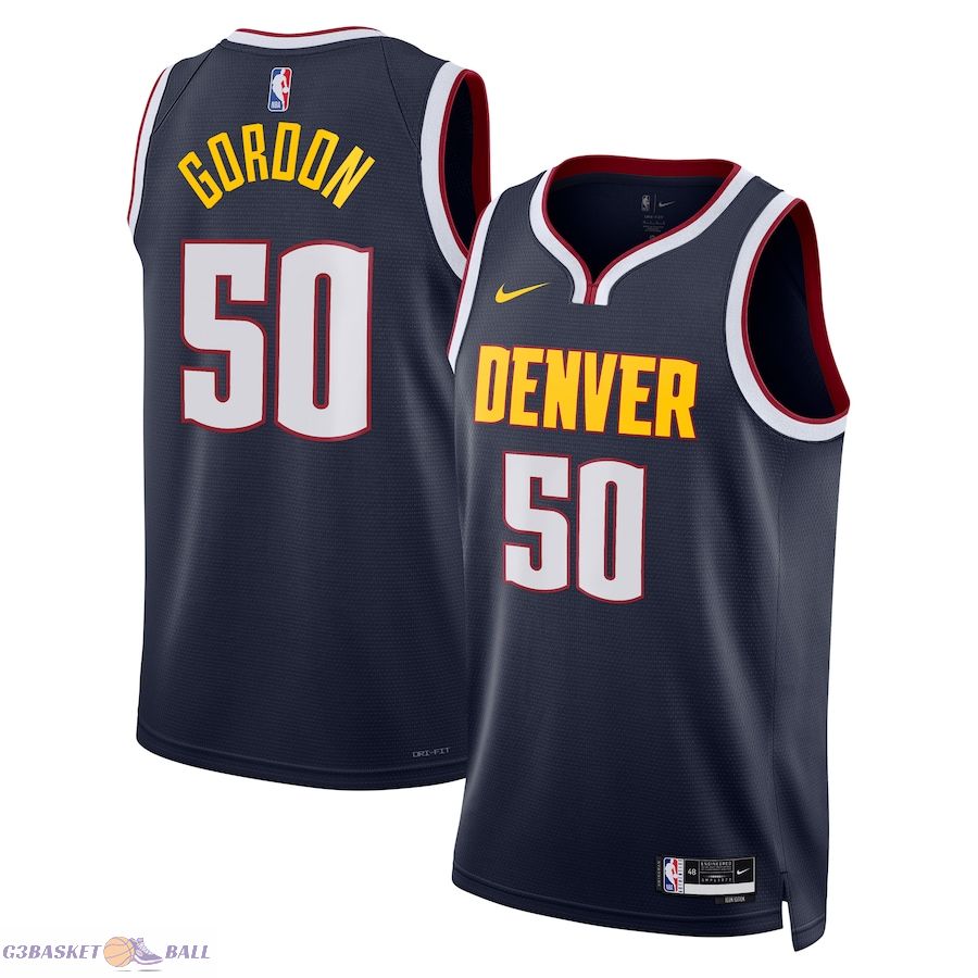 Unisex Denver Nuggets Aaron Gordon Navy Swingman Replica Jersey - Icon Edition