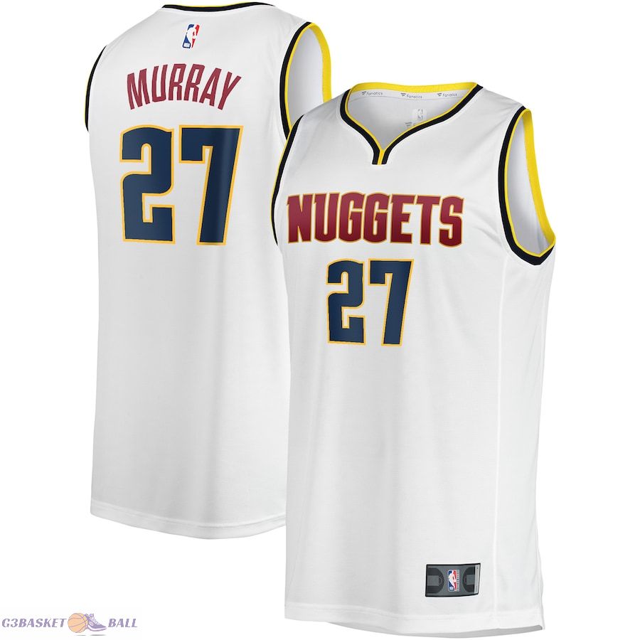 Men's Denver Nuggets Jamal Murray Fanatics White Fast Break Player Jersey - Association Edition