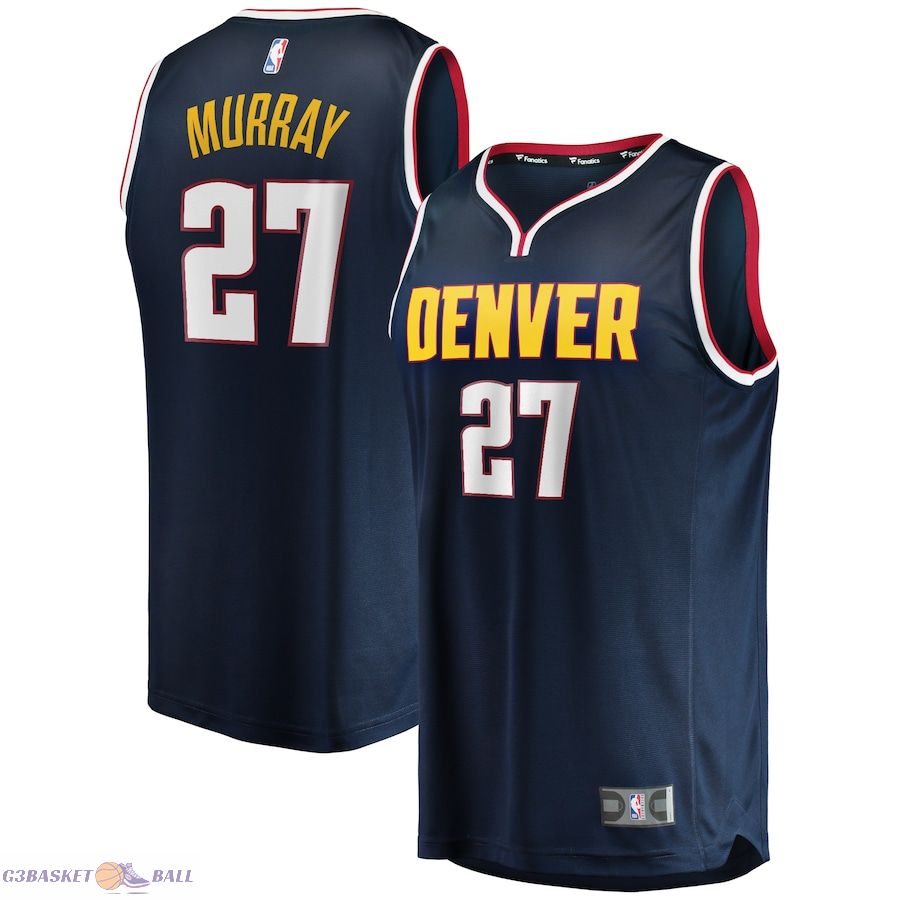 Men's Denver Nuggets Jamal Murray Fanatics Navy 2019/20 Fast Break Replica Player Jersey - Icon Edition