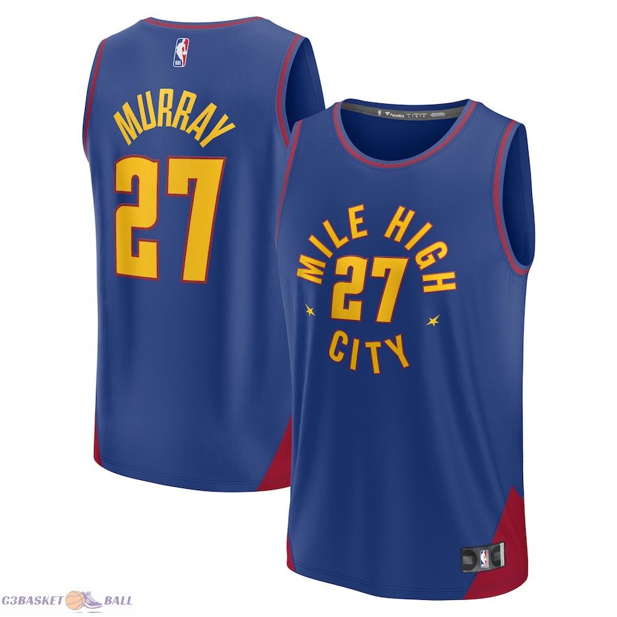 Men's Denver Nuggets Jamal Murray Fanatics Blue Fast Break Replica Player Jersey - Statement Edition