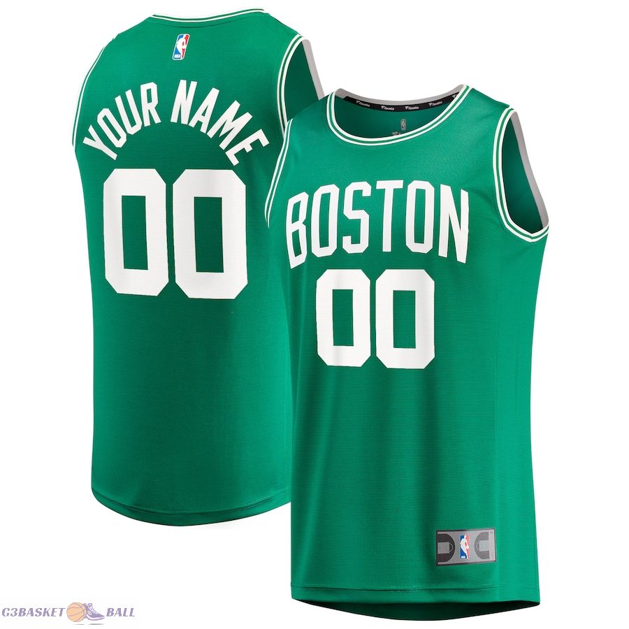 Youth Boston Celtics Fanatics Green Fast Break Custom Jersey - Icon Edition