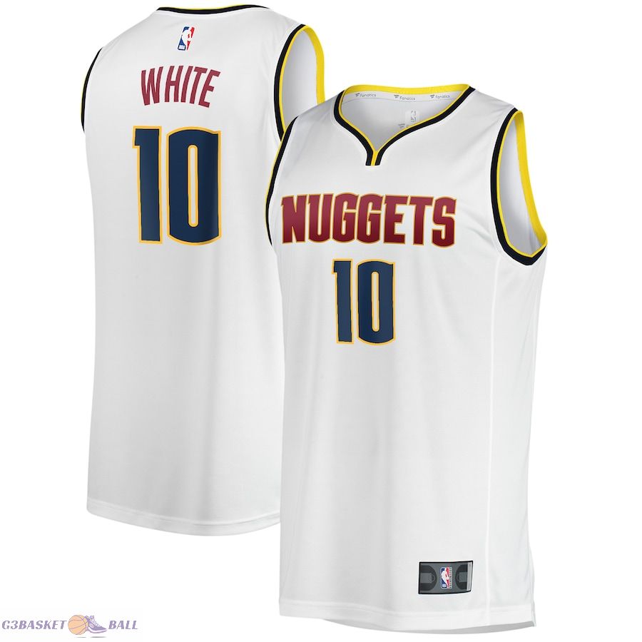 Men's Denver Nuggets Jack White Fanatics White Fast Break Player Jersey - Association Edition