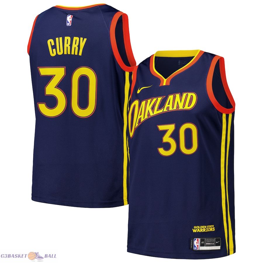 Men's Golden State Warriors Stephen Curry Royal Swingman Player Jersey - City Edition