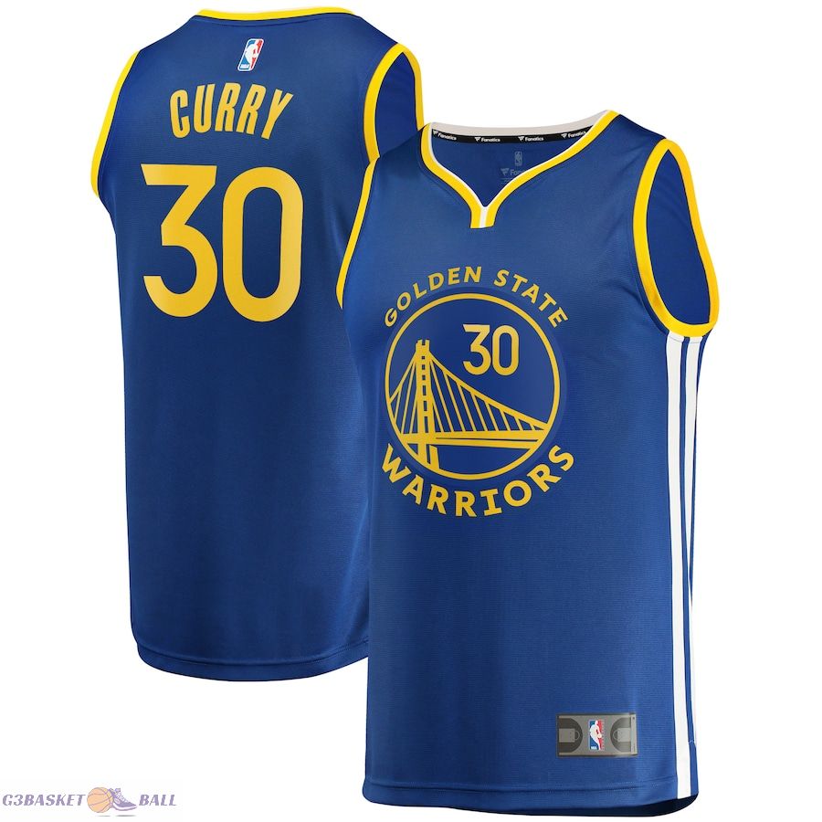 Men's Golden State Warriors Stephen Curry Fanatics Blue Fast Break Replica Jersey - Icon Edition