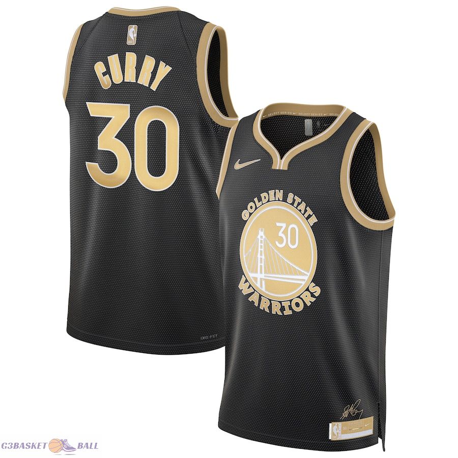 Unisex Golden State Warriors Stephen Curry Black Select Series Swingman Jersey