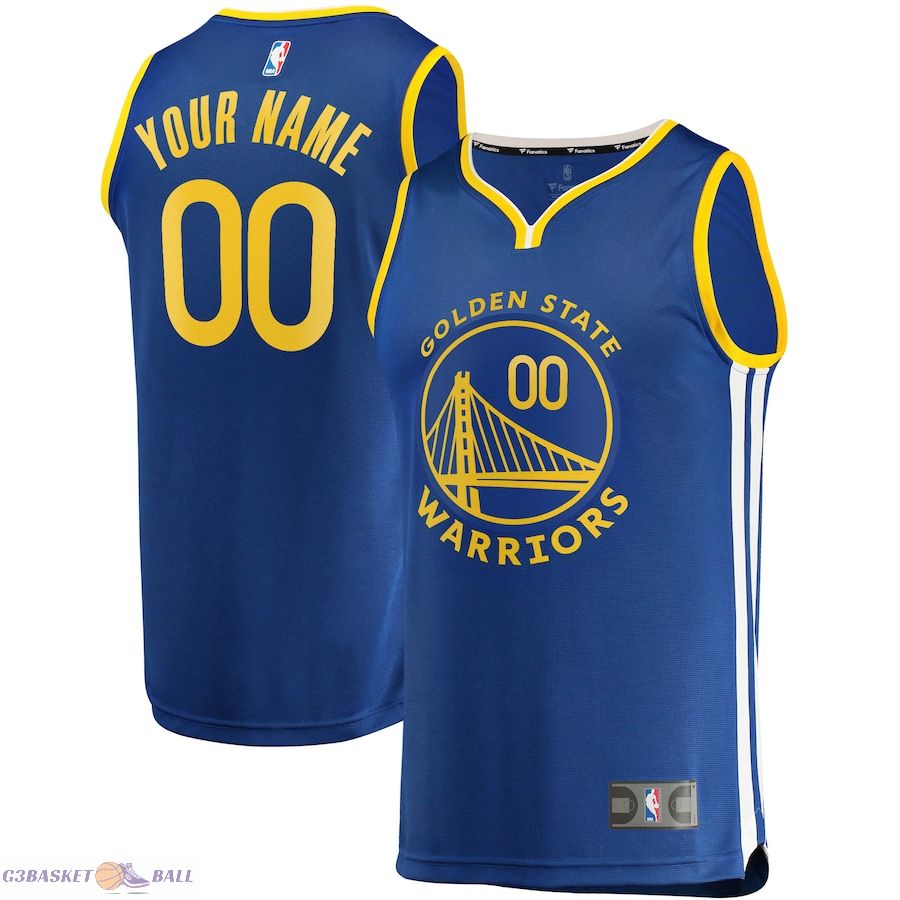 Men's Golden State Warriors Fanatics Royal Fast Break Custom Replica Jersey - Icon Edition