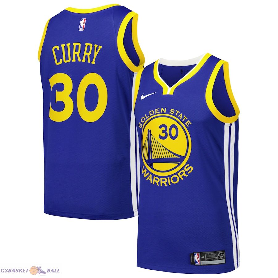 Men's Golden State Warriors Stephen Curry Royal Swingman Player Jersey - Icon Edition