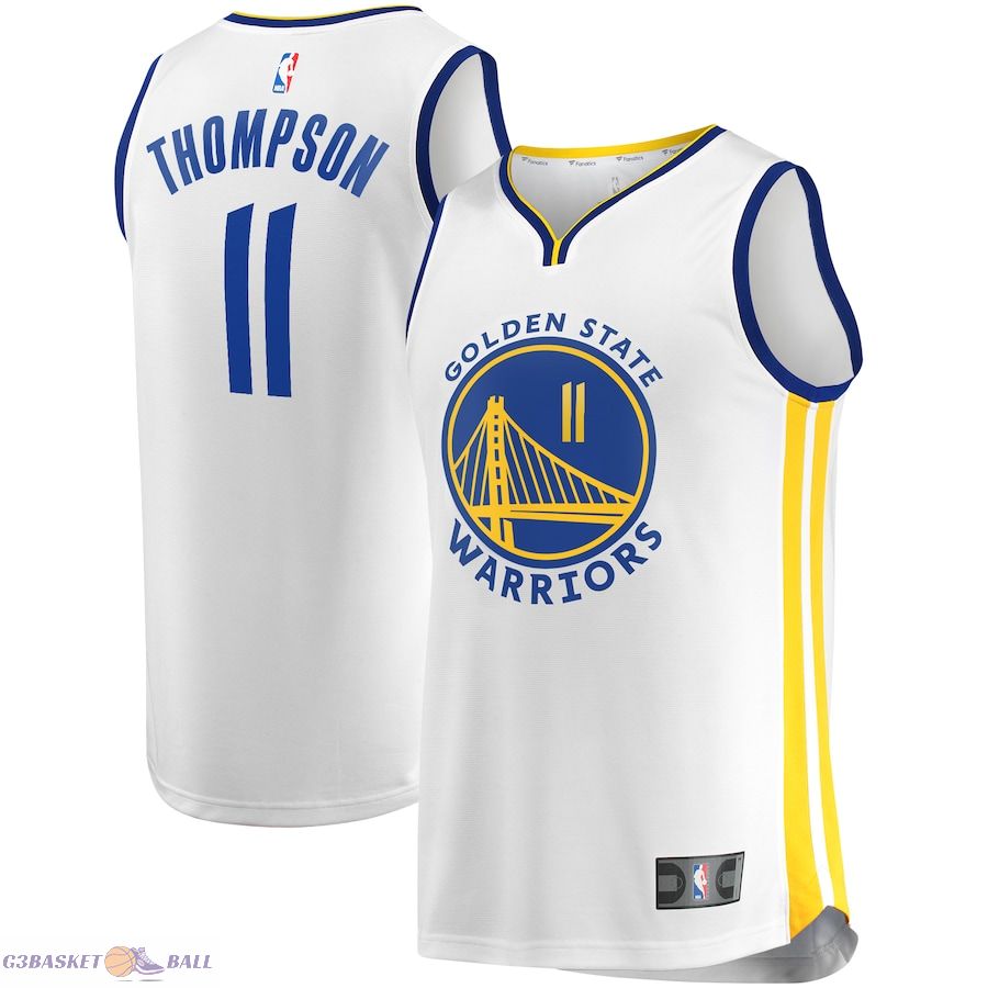 Men's Golden State Warriors Klay Thompson Fanatics White Fast Break Replica Player Jersey - Association Edition