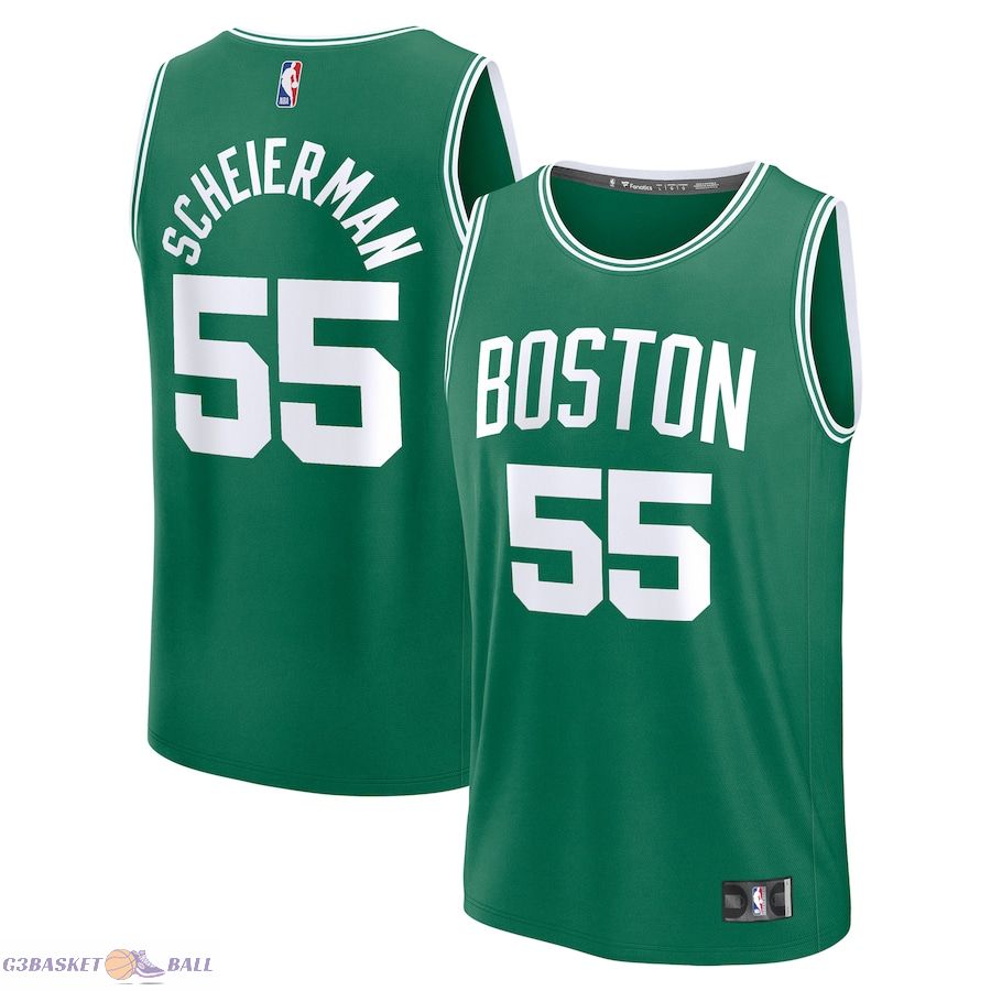 Youth Boston Celtics Baylor Scheierman Fanatics Kelly Green 2024 NBA Draft Fast Break Player Jersey - Icon Edition