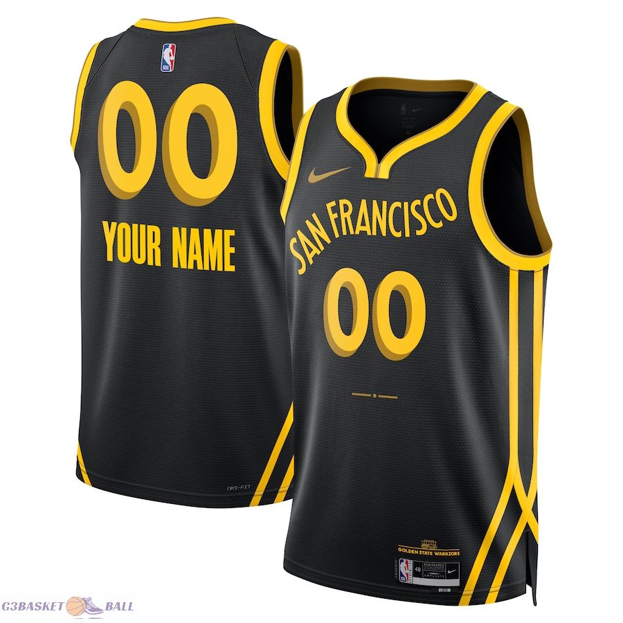 Unisex Golden State Warriors Black 2023/24 Custom Swingman Jersey - City Edition