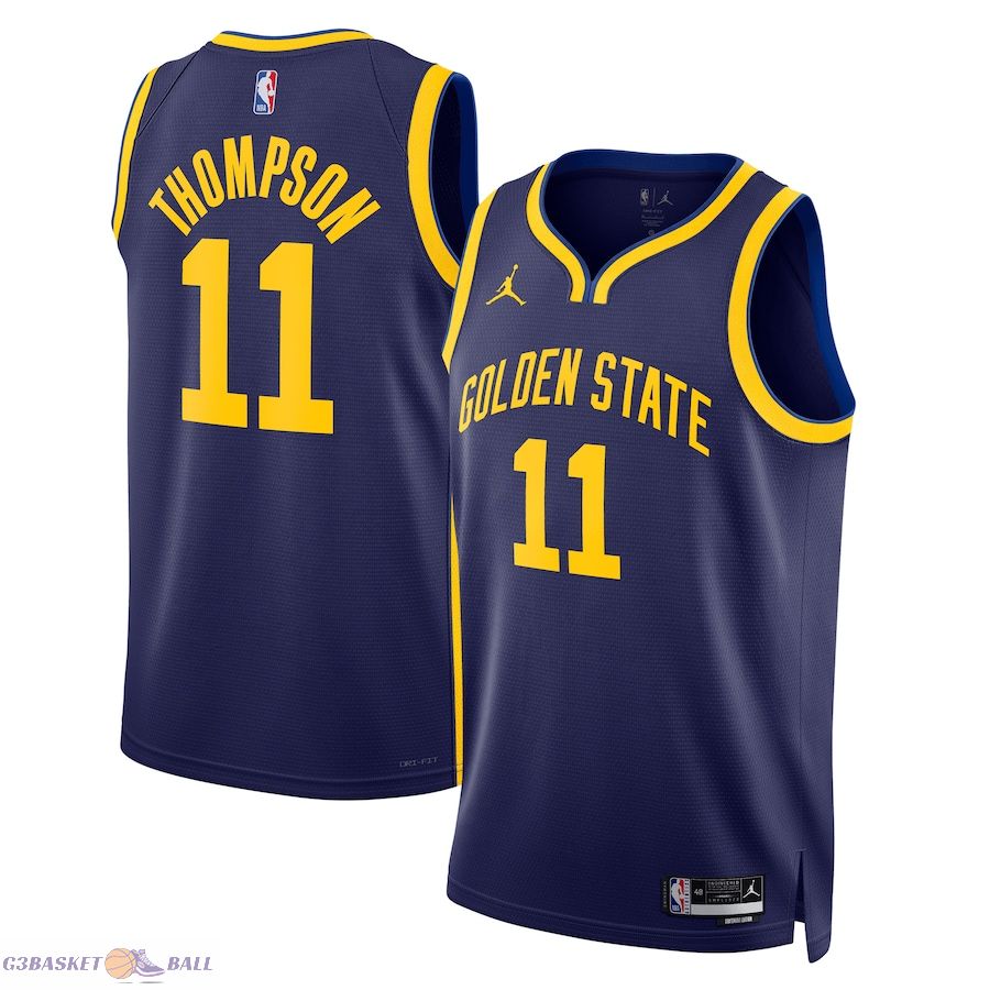 Unisex Golden State Warriors Klay Thompson Jordan Brand Navy Swingman Jersey - Statement Edition