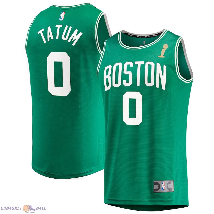 Youth Boston Celtics Jayson Tatum Fanatics Kelly Green 2024 NBA Finals Champions Fast Break Replica Player Jersey - Icon Edition