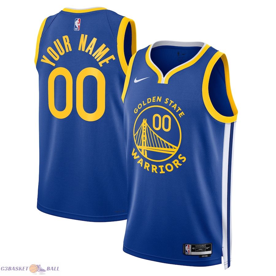 Unisex Golden State Warriors Royal Swingman Custom Jersey - Icon Edition