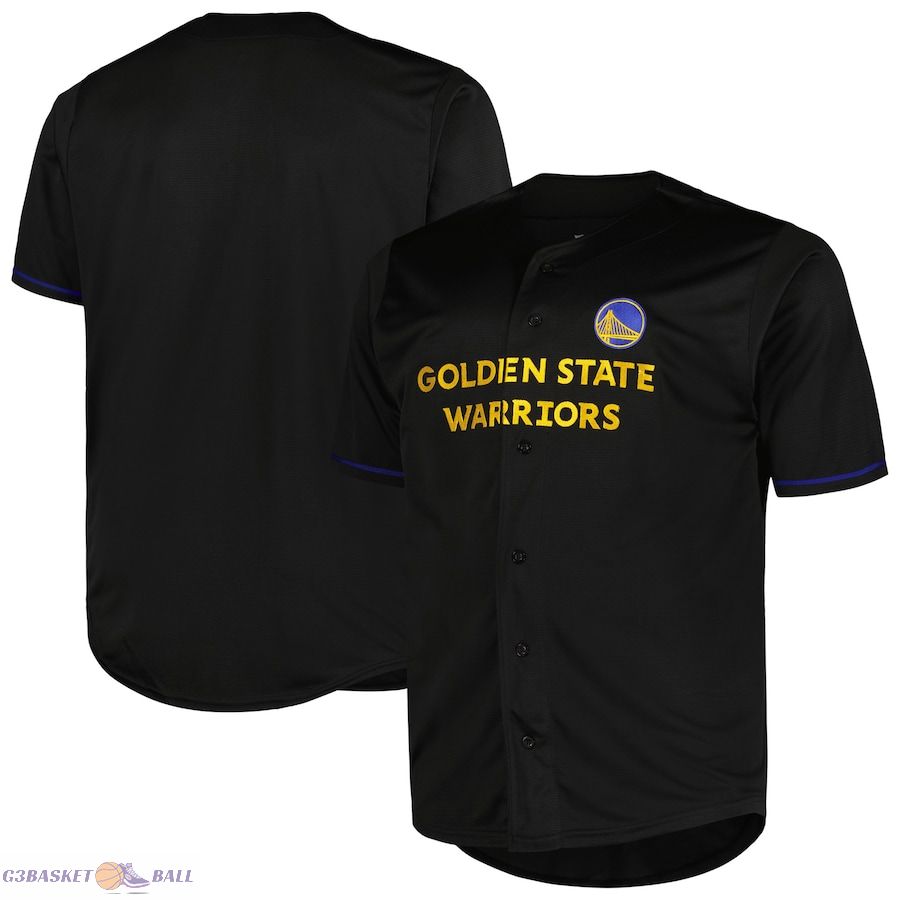 Men's Golden State Warriors Profile Black Big & Tall Pop Jersey