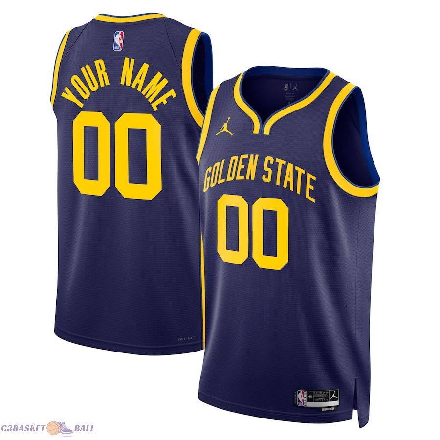 Unisex Golden State Warriors Jordan Brand Blue 2022/23 Swingman Custom Jersey - Statement Edition