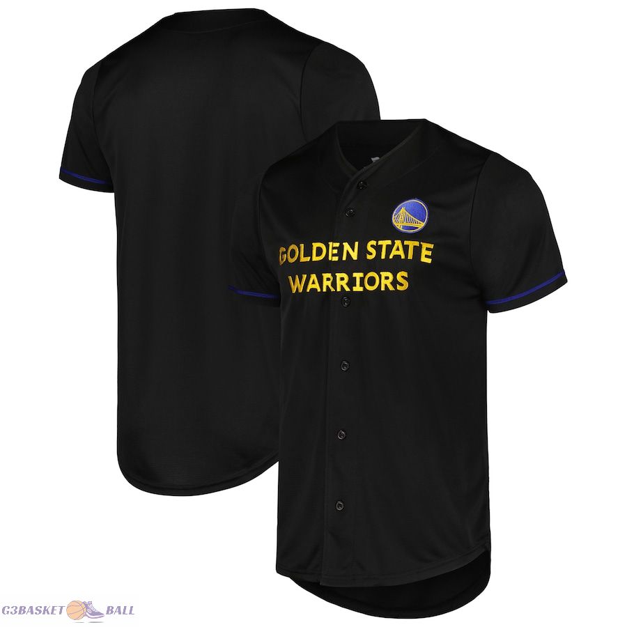 Men's Golden State Warriors Fanatics Black Pop Baseball Jersey