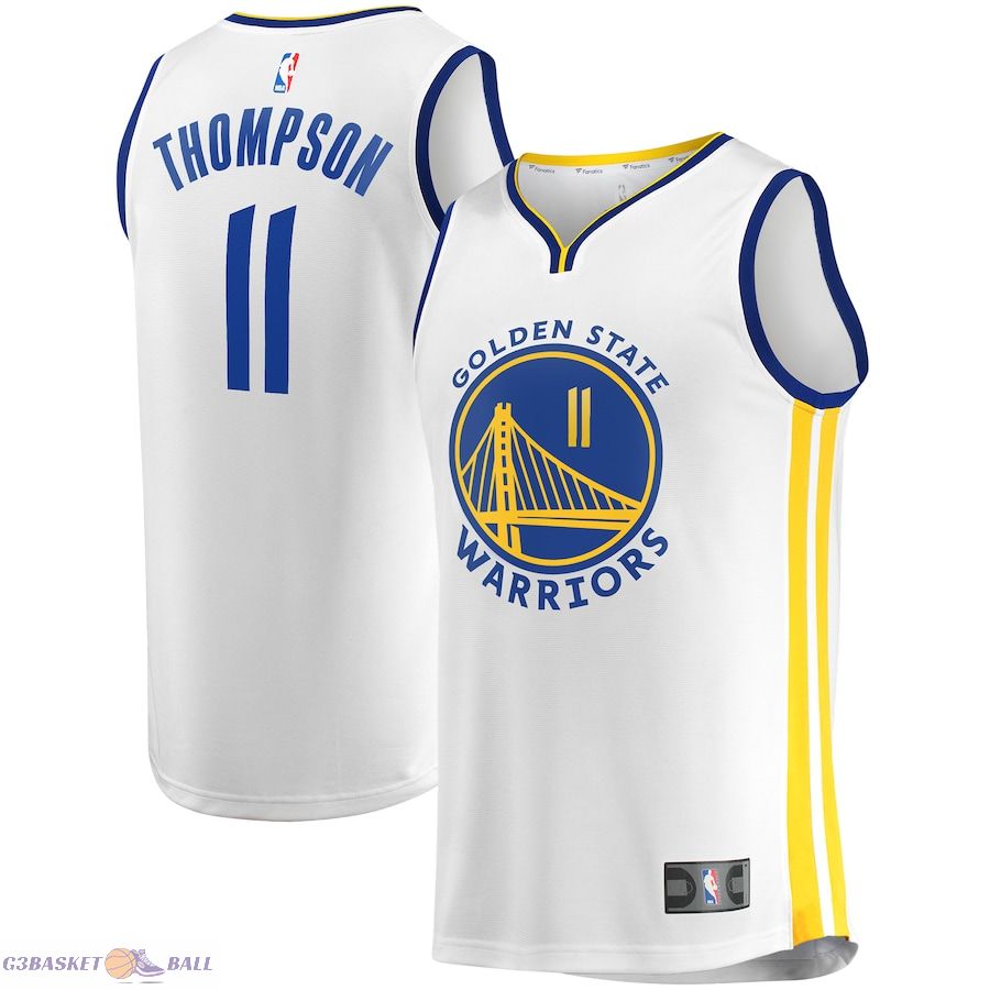 Men's Golden State Warriors Klay Thompson Fanatics White 2022/23 Fast Break Replica Player Jersey - Association Edition