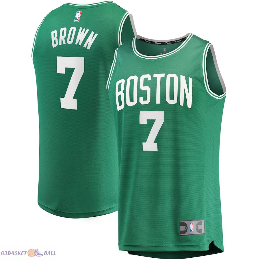 Youth Boston Celtics Jaylen Brown Fanatics Kelly Green Fast Break Player Replica Jersey - Icon Edition