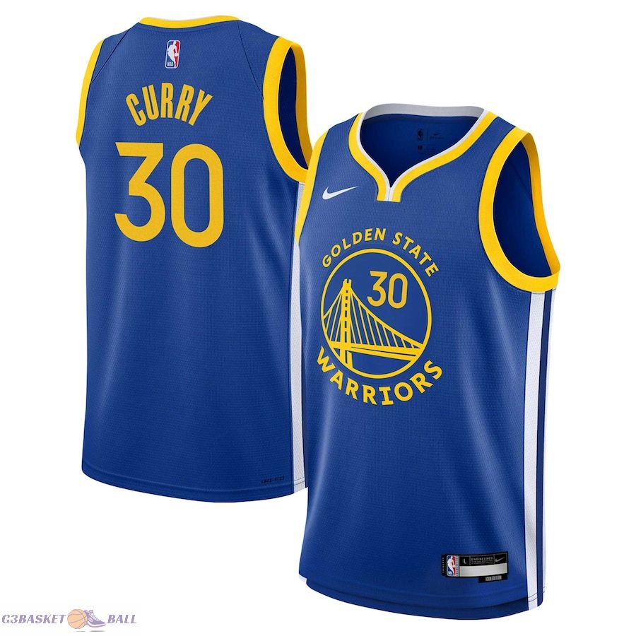 Youth Golden State Warriors Stephen Curry Royal Swingman Jersey - Icon Edition