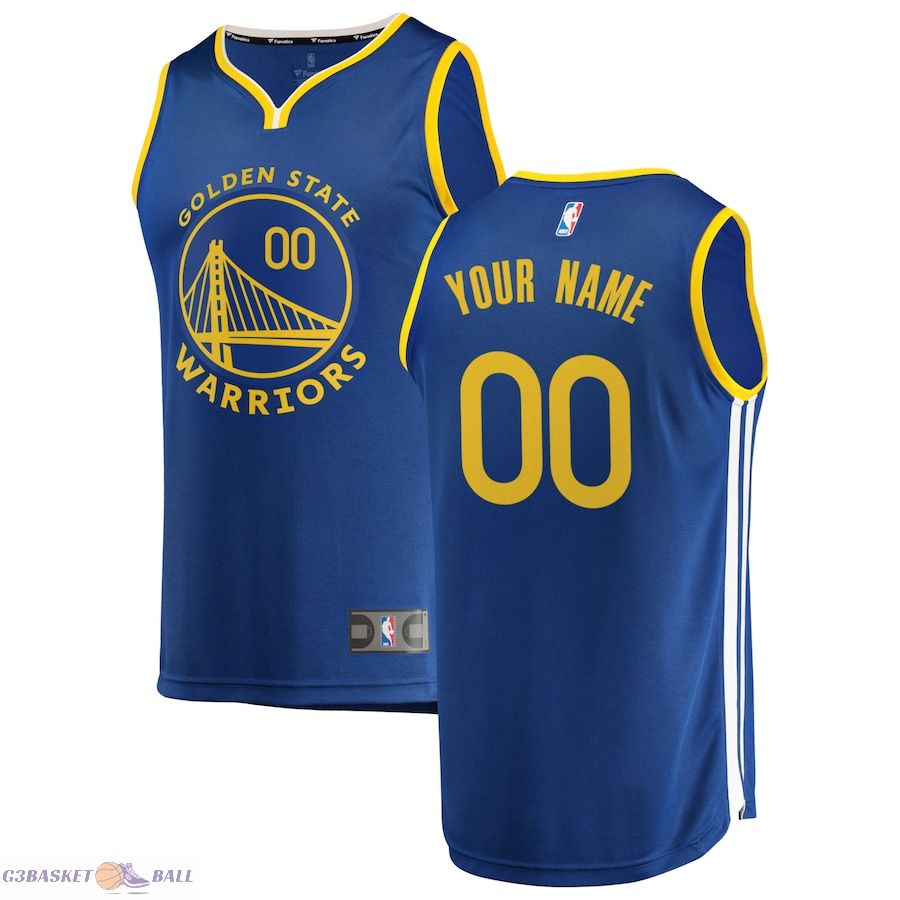 Youth Golden State Warriors Fanatics Royal 2019/20 Fast Break Custom Replica Jersey - Icon Edition