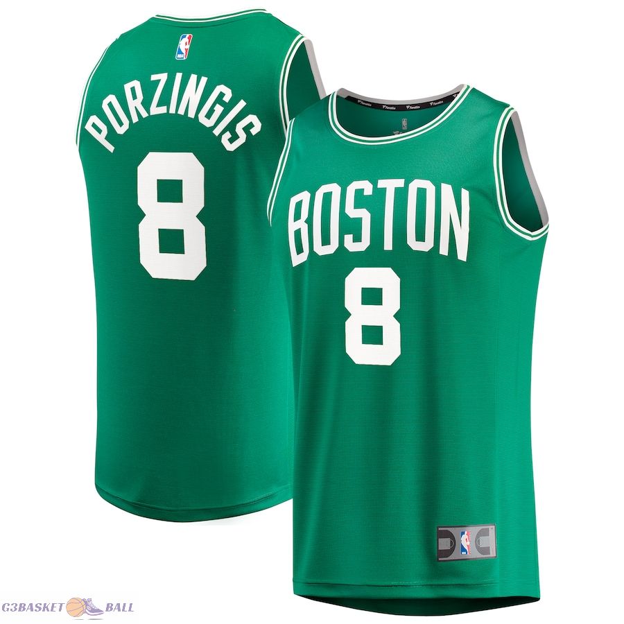 Youth Boston Celtics Kristaps Porzingis Fanatics Kelly Green Fast Break Player Jersey - Icon Edition