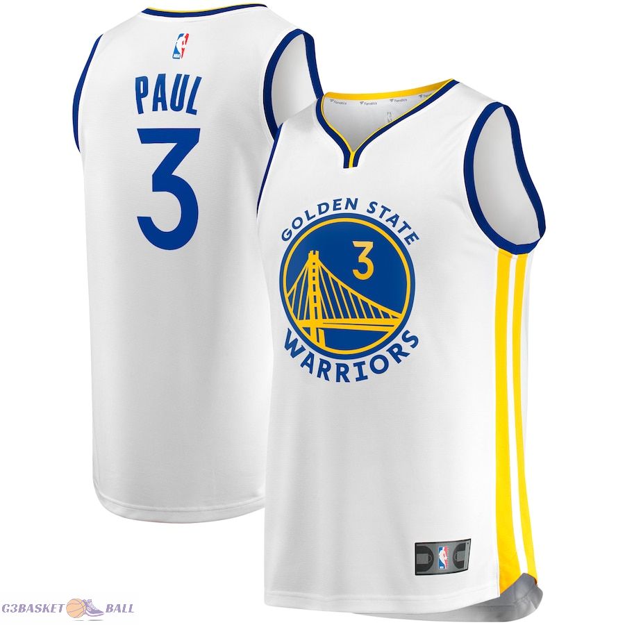 Youth Golden State Warriors Chris Paul Fanatics White Fast Break Player Jersey - Association Edition