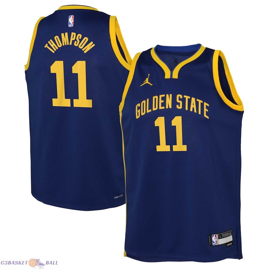 Youth Golden State Warriors Klay Thompson Jordan Brand Blue Swingman Jersey - Statement Edition