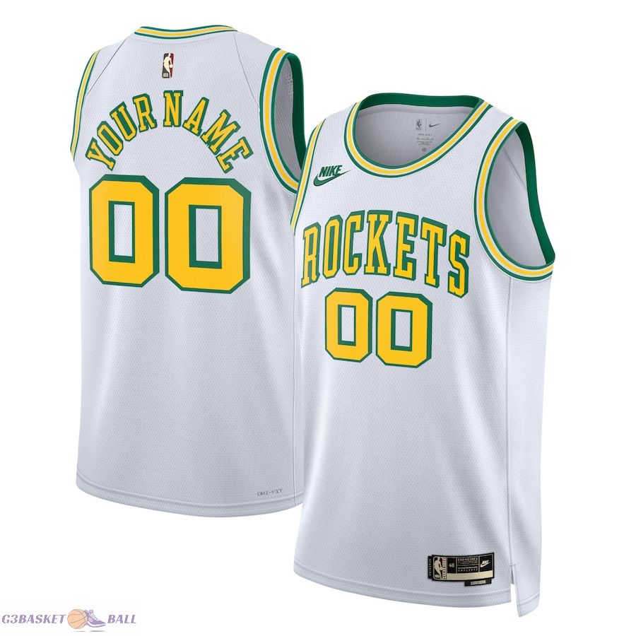 Unisex Houston Rockets White 2022/23 Custom Swingman Jersey - Classic Edition