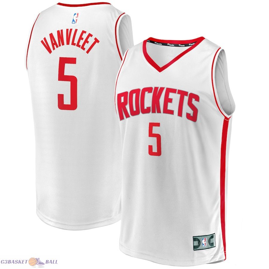 Men's Houston Rockets Fred VanVleet Fanatics White Fast Break Replica Player Jersey - Association Edition