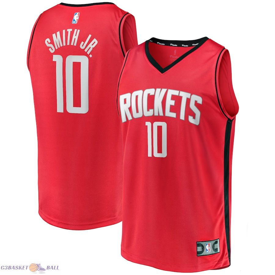 Men's Houston Rockets Jabari Smith Jr. Fanatics Red Fast Break Replica Player Jersey - Icon Edition