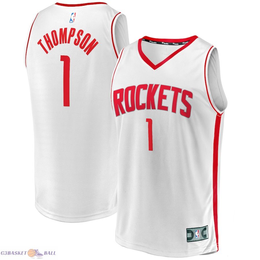 Men's Houston Rockets Amen Thompson Fanatics White Fast Break Replica Player Jersey - Association Edition