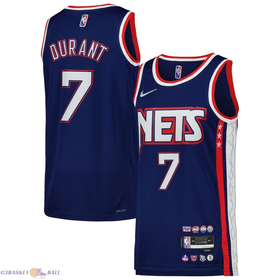 Men's Brooklyn Nets Kevin Durant Blue Swingman Player Jersey - City Edition