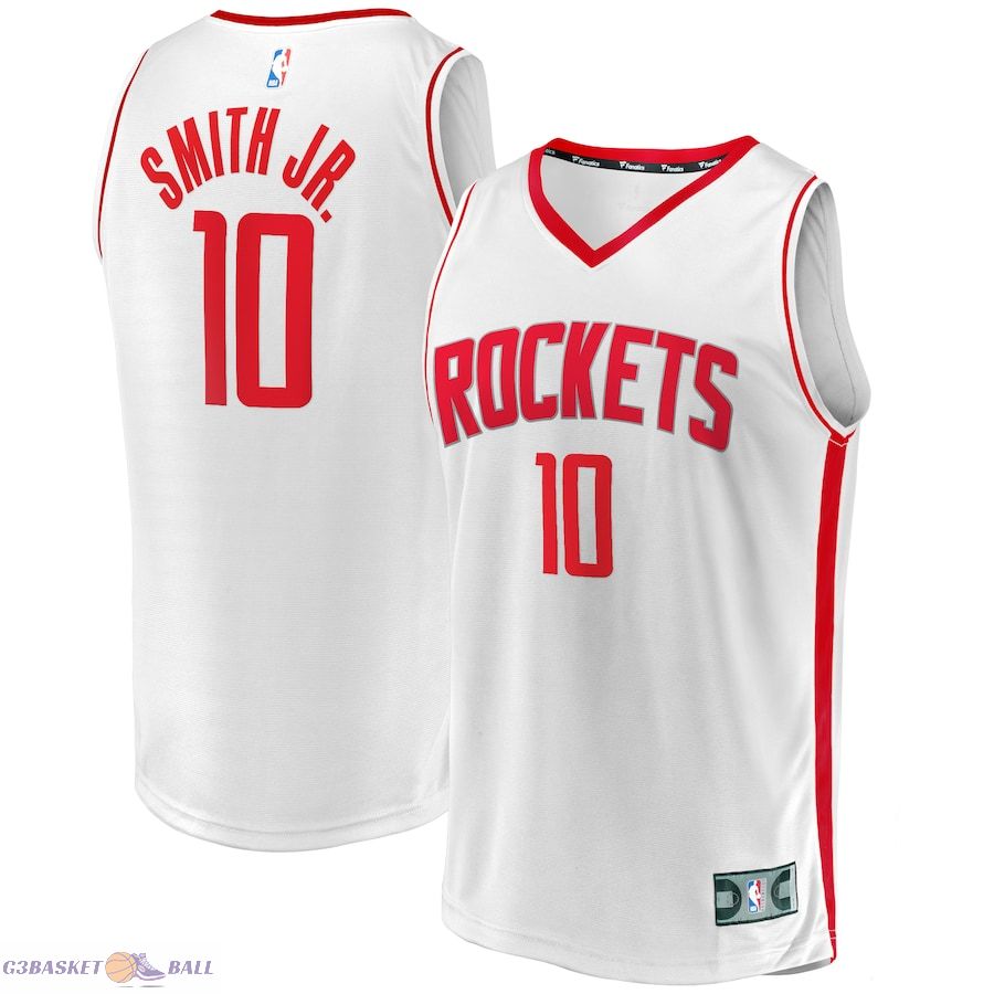 Men's Houston Rockets Jabari Smith Jr. Fanatics White Fast Break Replica Player Jersey - Association Edition