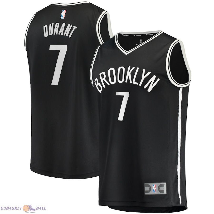 Men's Brooklyn Nets Kevin Durant Fanatics Black Fast Break Replica Jersey - Icon Edition