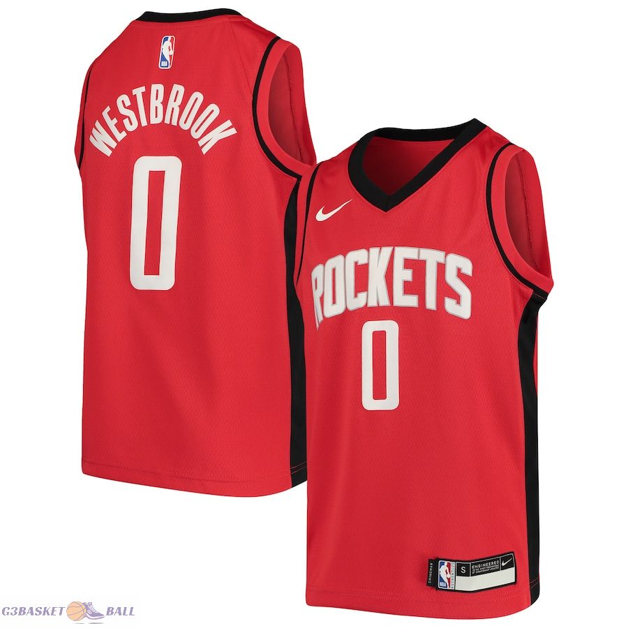 Youth Houston Rockets Russell Westbrook Red Swingman Jersey - Icon Edition