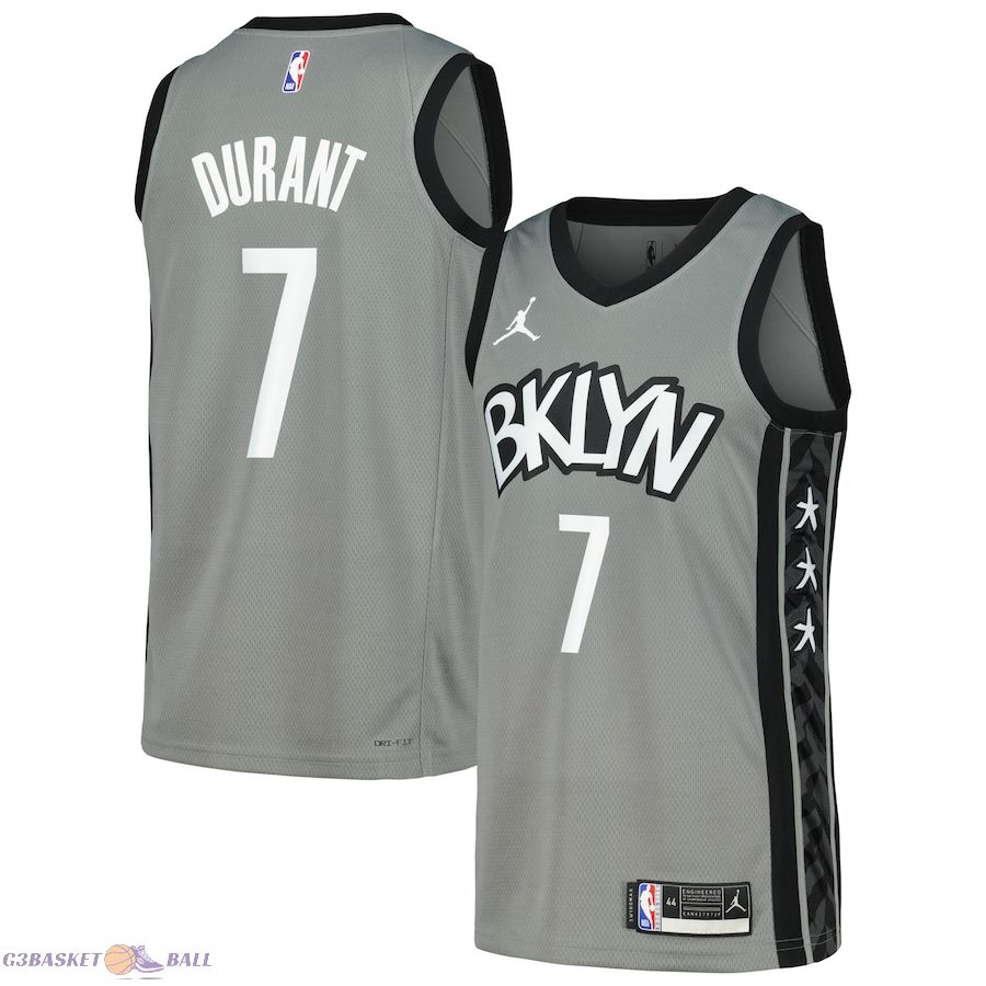 Men's Brooklyn Nets Kevin Durant Gray Swingman Player Jersey - Statement Edition