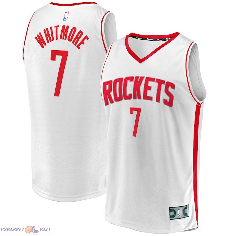 Youth Houston Rockets Cam Whitmore Fanatics White Fast Break Replica Player Jersey - Association Edition