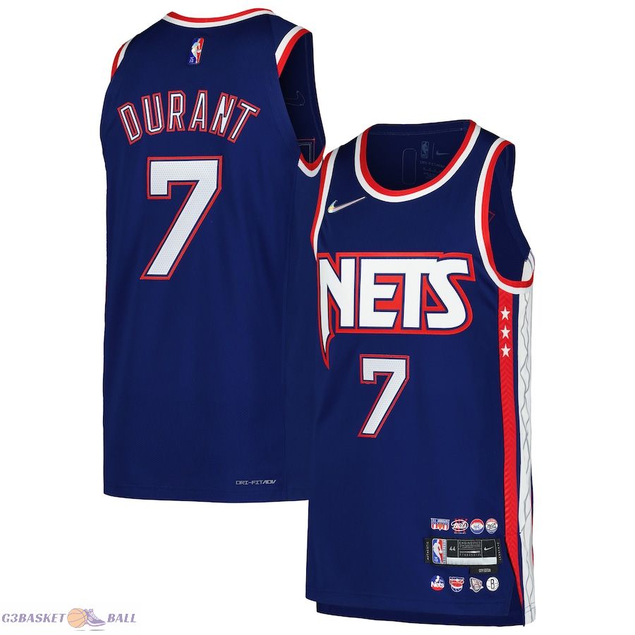 Men's Brooklyn Nets Kevin Durant Blue Authentic Player Jersey - City Edition