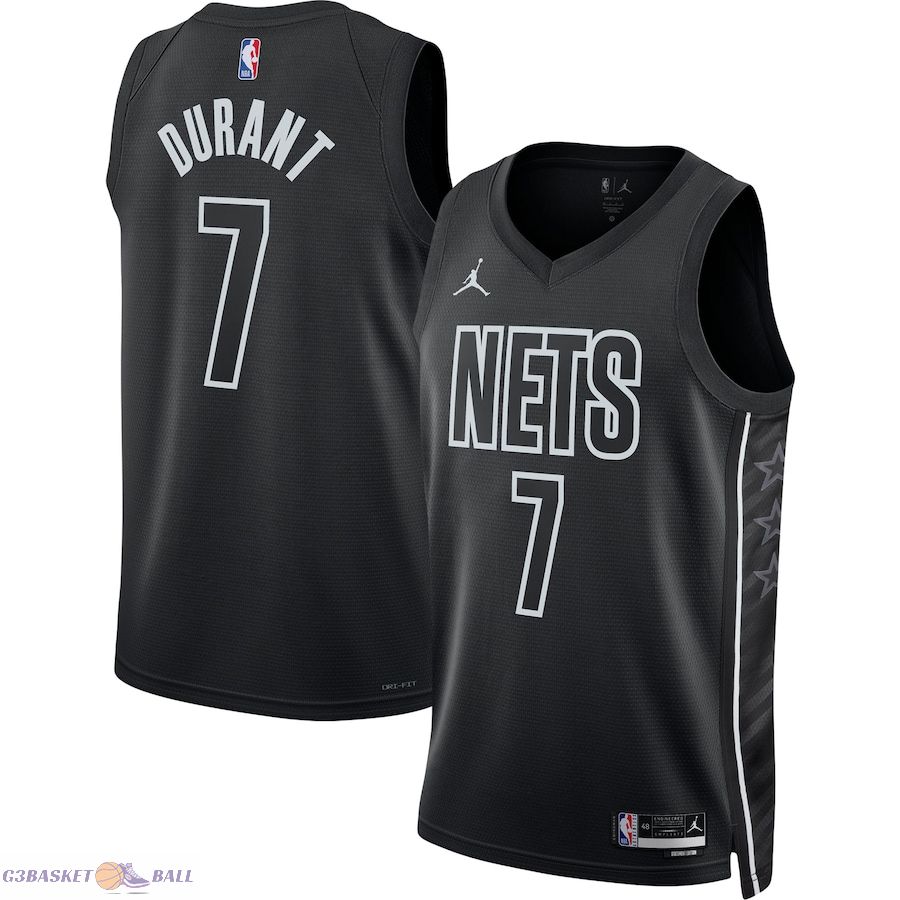 Unisex Brooklyn Nets Kevin Durant Jordan Brand Black Swingman Jersey - Statement Edition