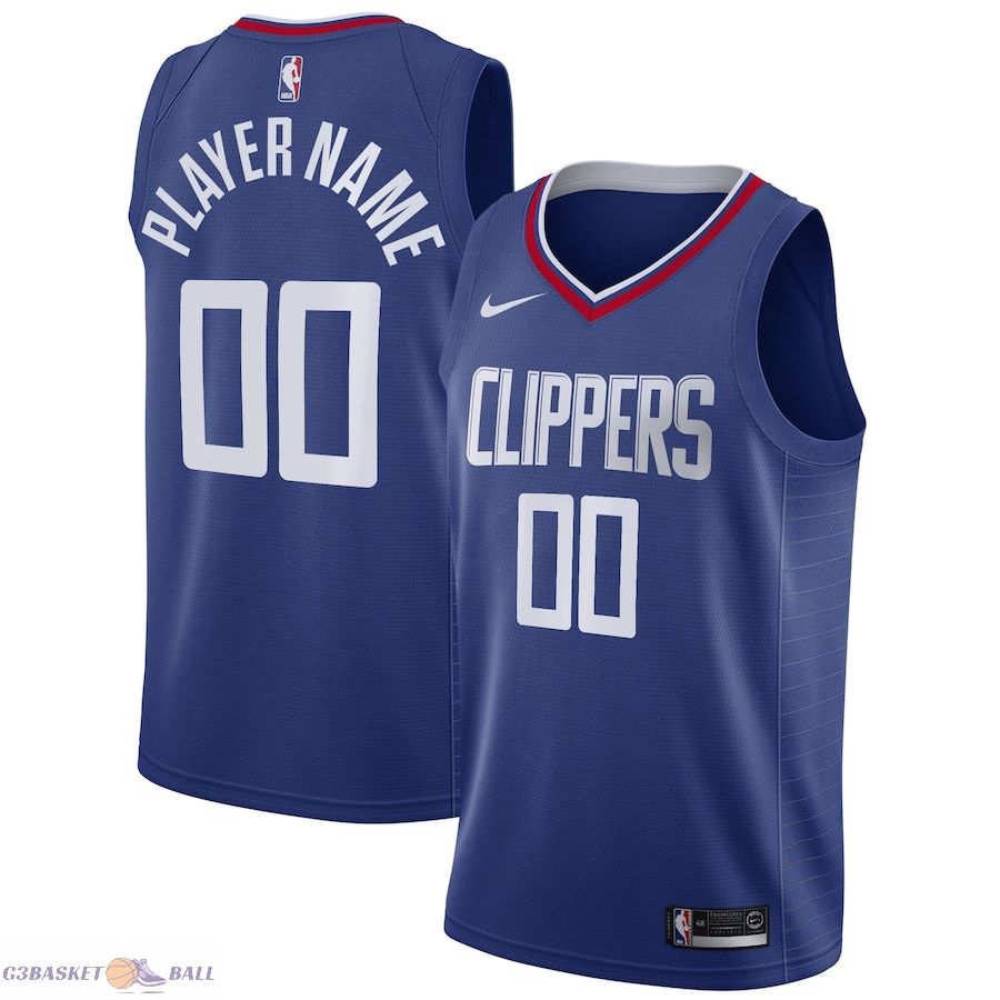 Men's LA Clippers Royal 2020/21 Swingman Custom Jersey - Icon Edition