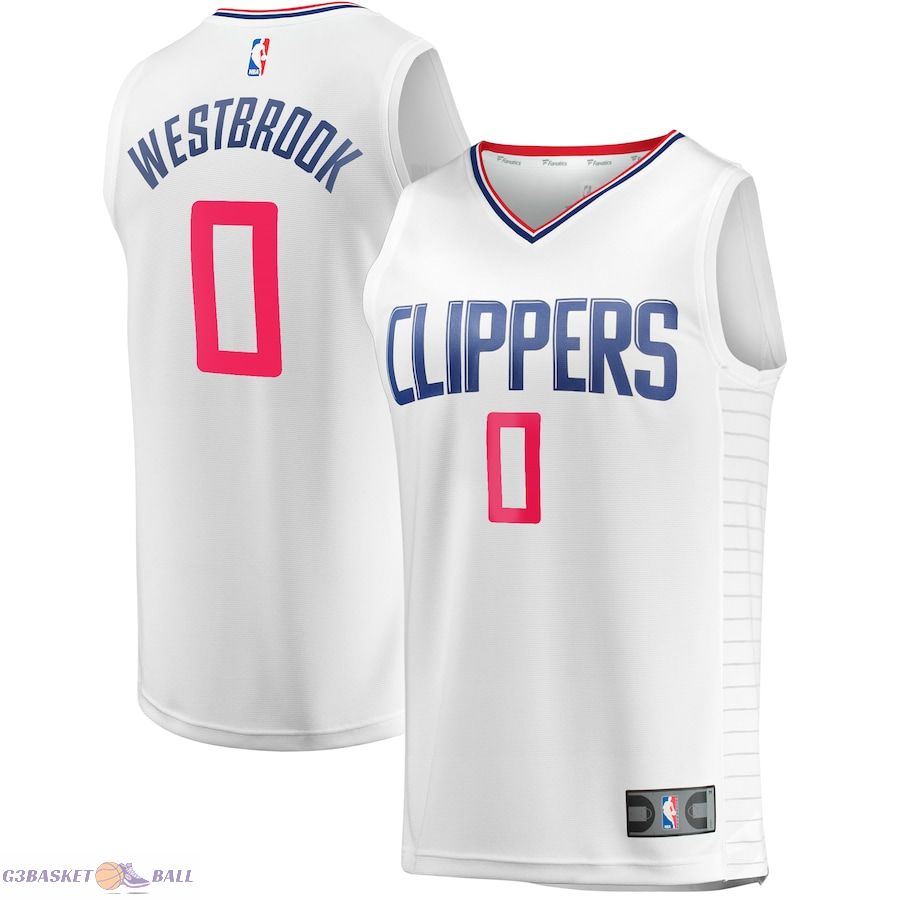 Men's LA Clippers Russell Westbrook Fanatics White Fast Break Player Jersey - Association Edition