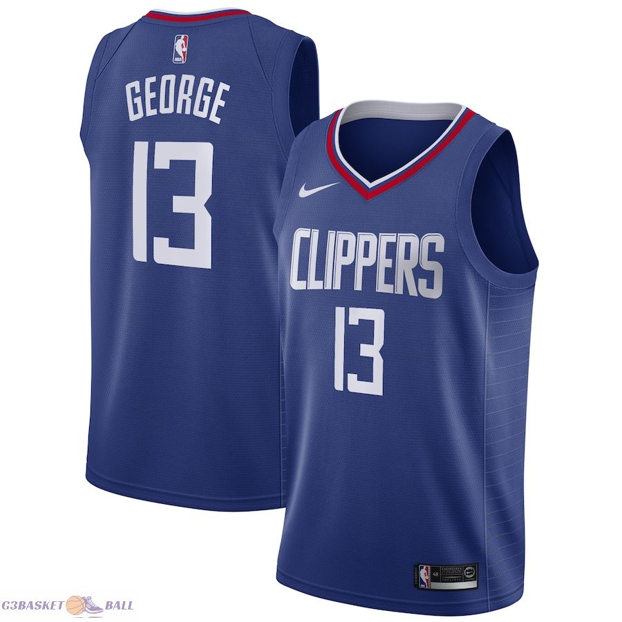 Men's LA Clippers Paul George Blue 2019/20 Swingman Jersey - Icon Edition