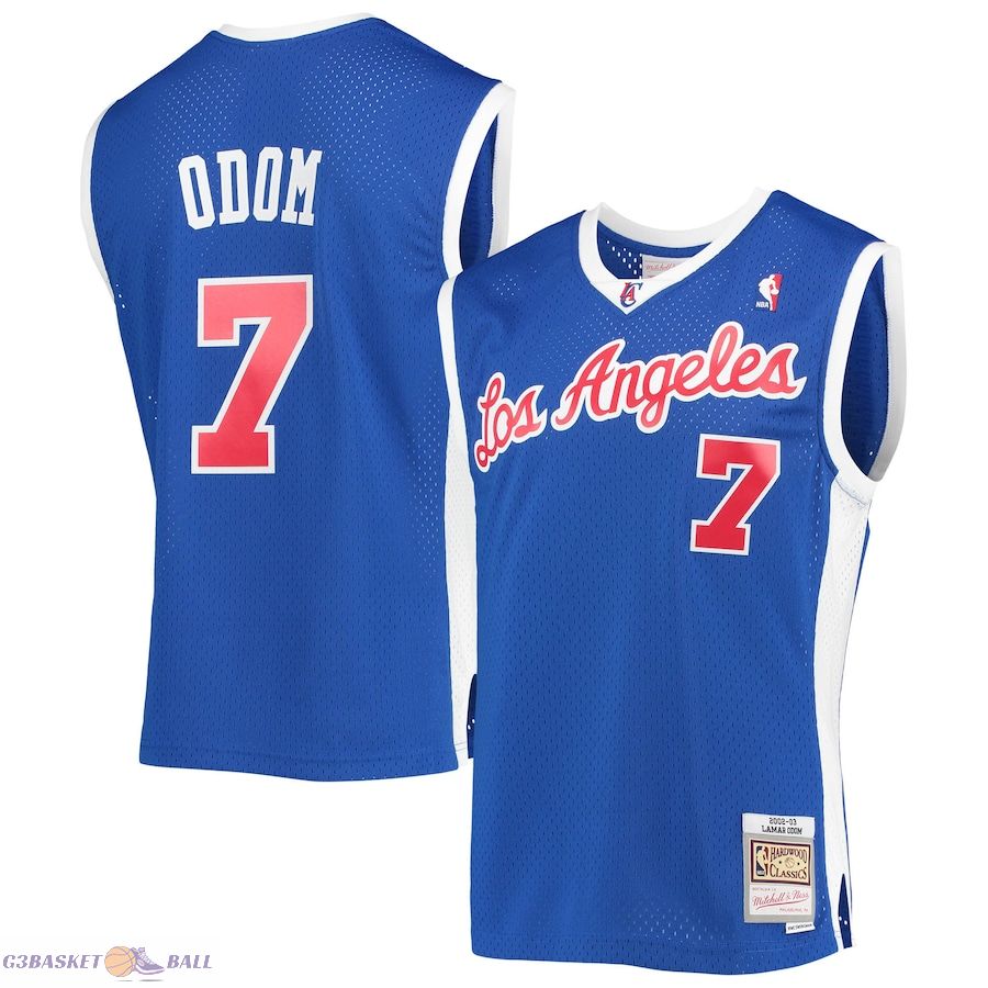 Men's LA Clippers Lamar Odom Mitchell & Ness Royal 2001/02 Hardwood Classics Swingman Jersey